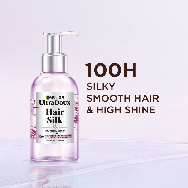 Garnier Ultra Doux Rice Water Hair Silk Smoothing Serum For Long Hair and High Shine- 115 ML