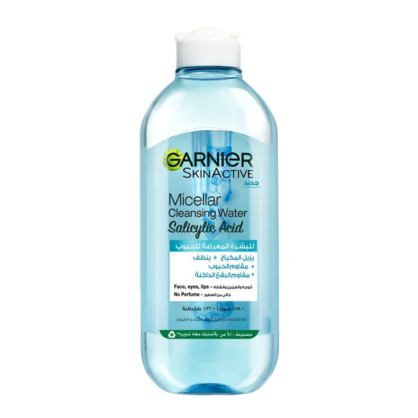 Garnier Salicylic Acid Micellar Water Facial Anti-Acne Cleanser and Makeup Remover, for Oily and Acne-Prone Skin (400ml) | Loolia Closet
