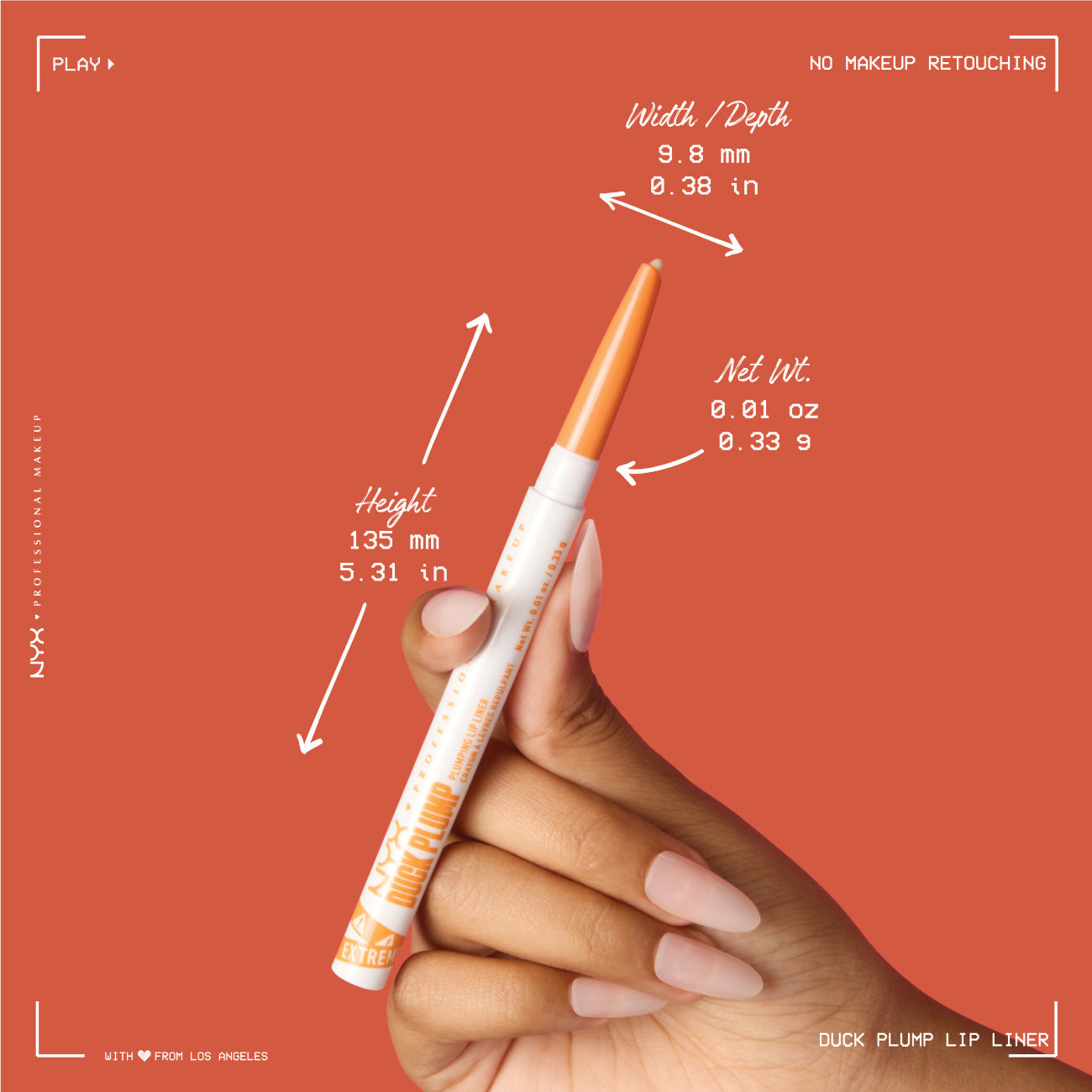 Duck Plump Plumping Lip Liner, Up To 10 HR Wear, Matte Finish,