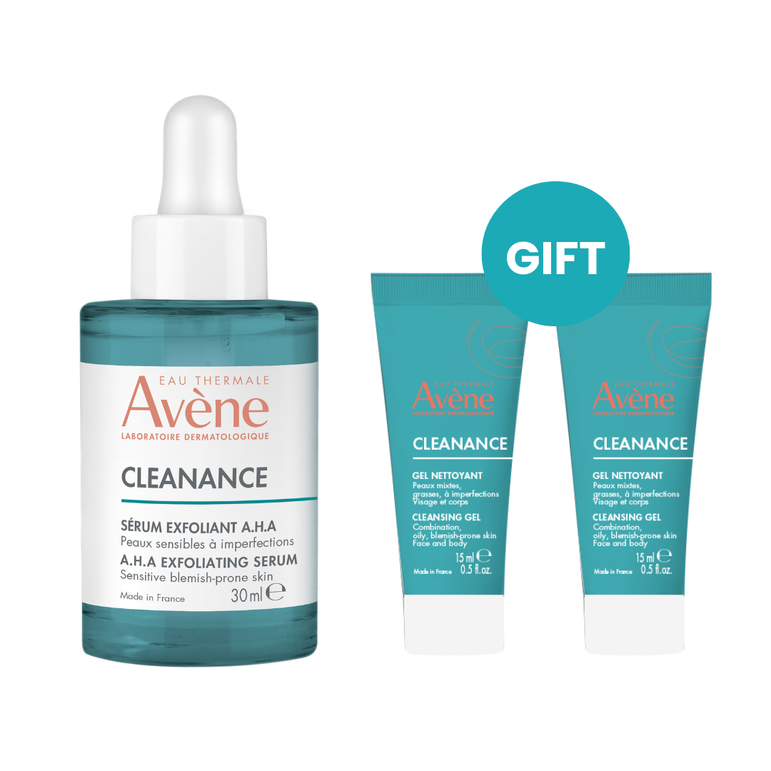 Cleanance AHA Exfoliating Serum 30 ML + 2x FREE Cleanance Cleansing Gel 15 ML