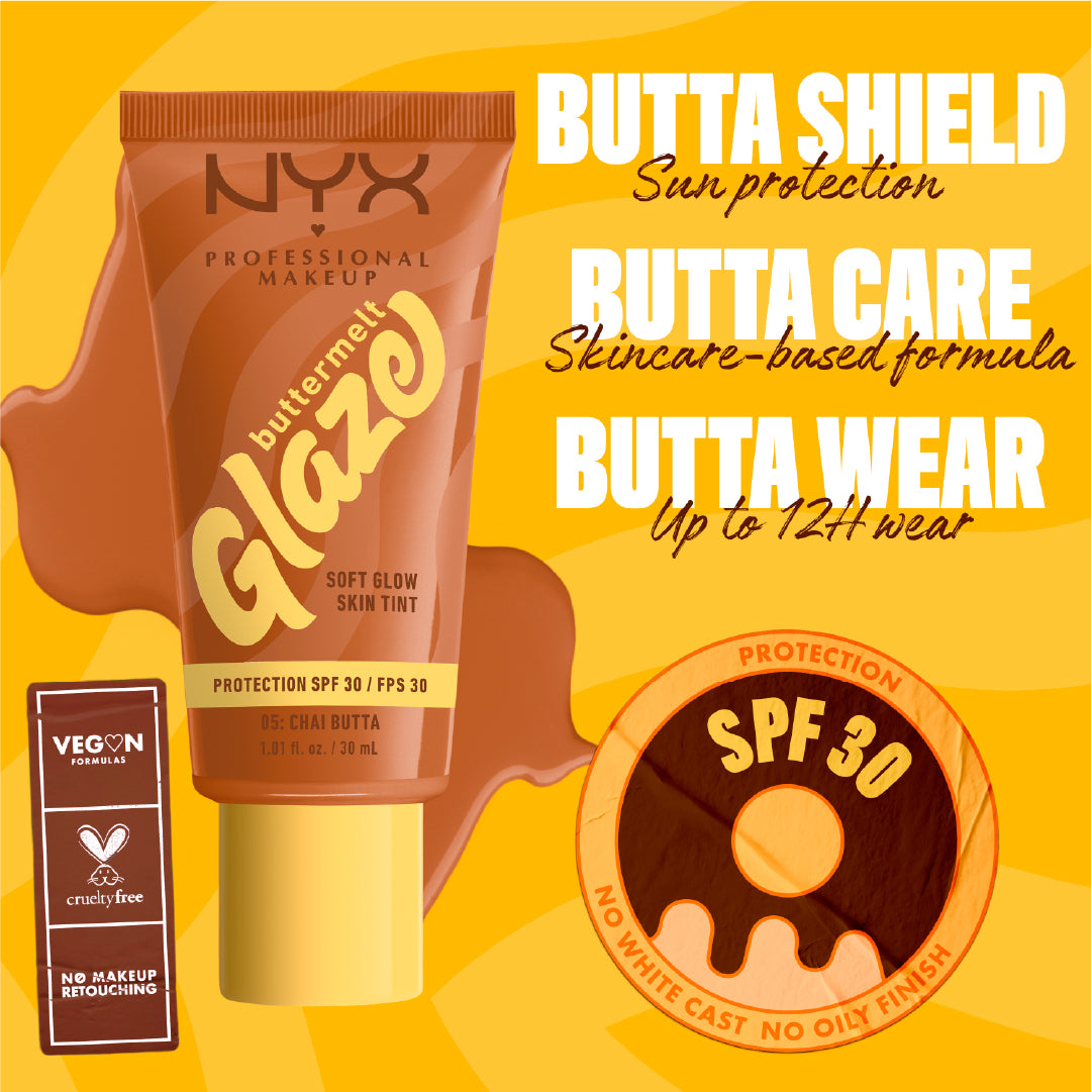 Buttermelt Glaze Soft Glow Skin Tint  SPF30, Foundation, 12H Wear