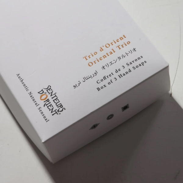 Senteurs DOrient Box of 3 Ma'amoul / Orange Blossom - Amber - Rose of Damascus