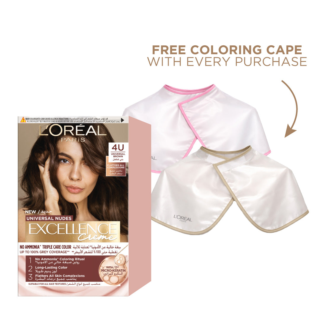 Excellence Crème Universal Nudes Hair Coloration + FREE Cape