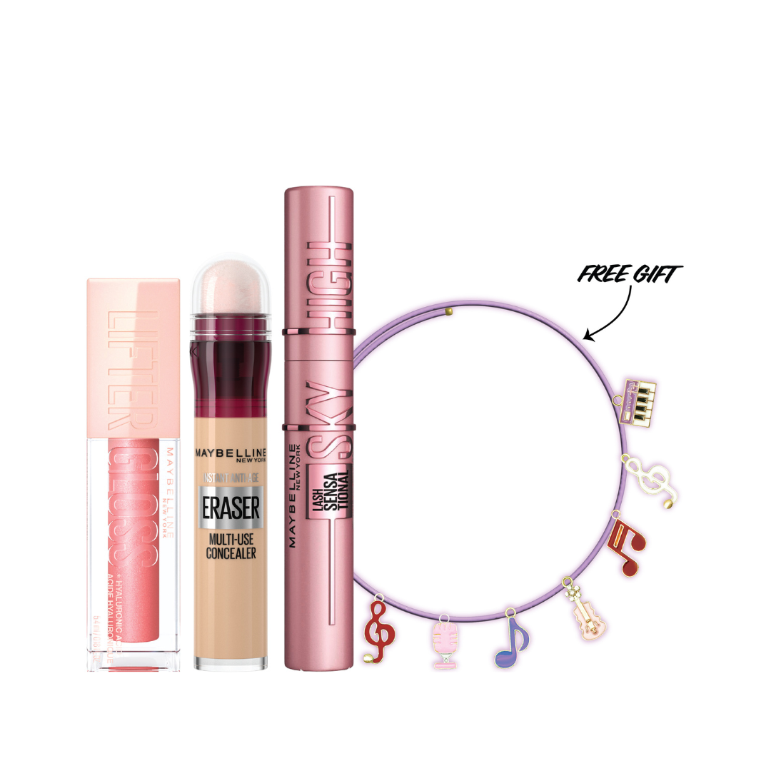 Sky High Mascara + Instant Age Rewind Eraser + Lifter Gloss + FREE Necklace At 20% OFF
