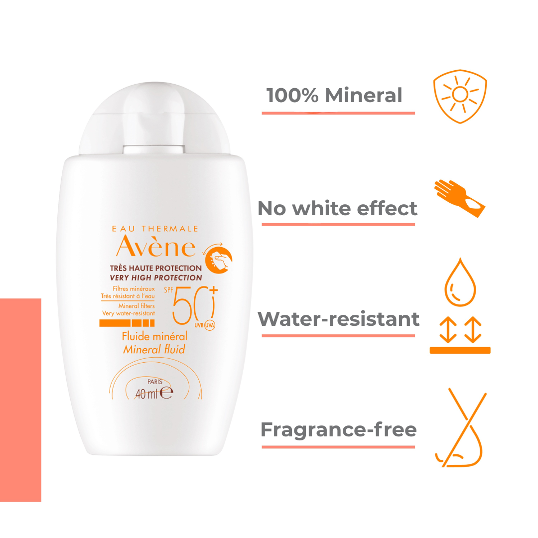 Avène Mineral Fluid SPF50+ Sunscreen 40ml 