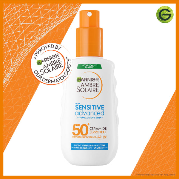 Ambre Solaire Sensitive Advanced SPF 50+ Ceramide Protect Sunscreen Spray For Adults