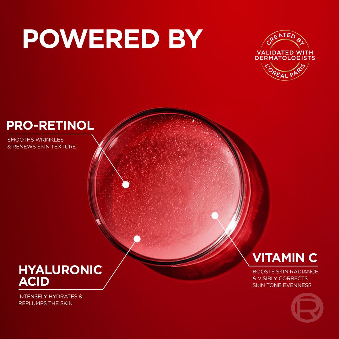 Revitalift Laser x3 Anti-Aging Moisturizing Night Cream, against Wrinkles and Signs of Aging, with Pro-Retinol, 50ml