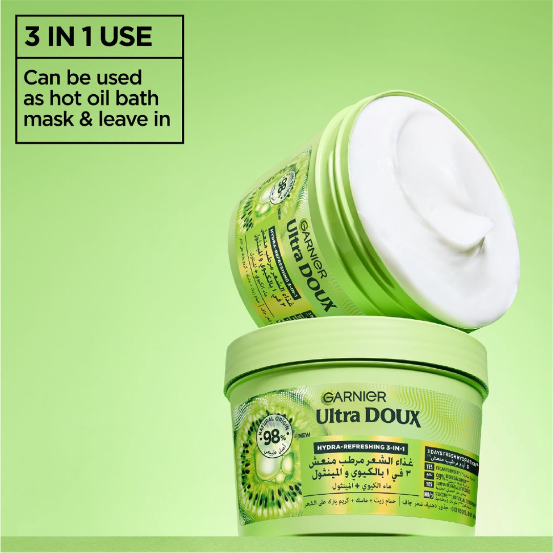 Ultra Doux Hair Food Kiwi Menthol 3in1 Hair Mask