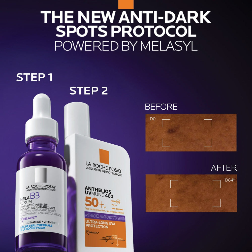 Anthelios UVMune 400 SPF 50+ Invisible Fluid for Dark Spots - Before & After