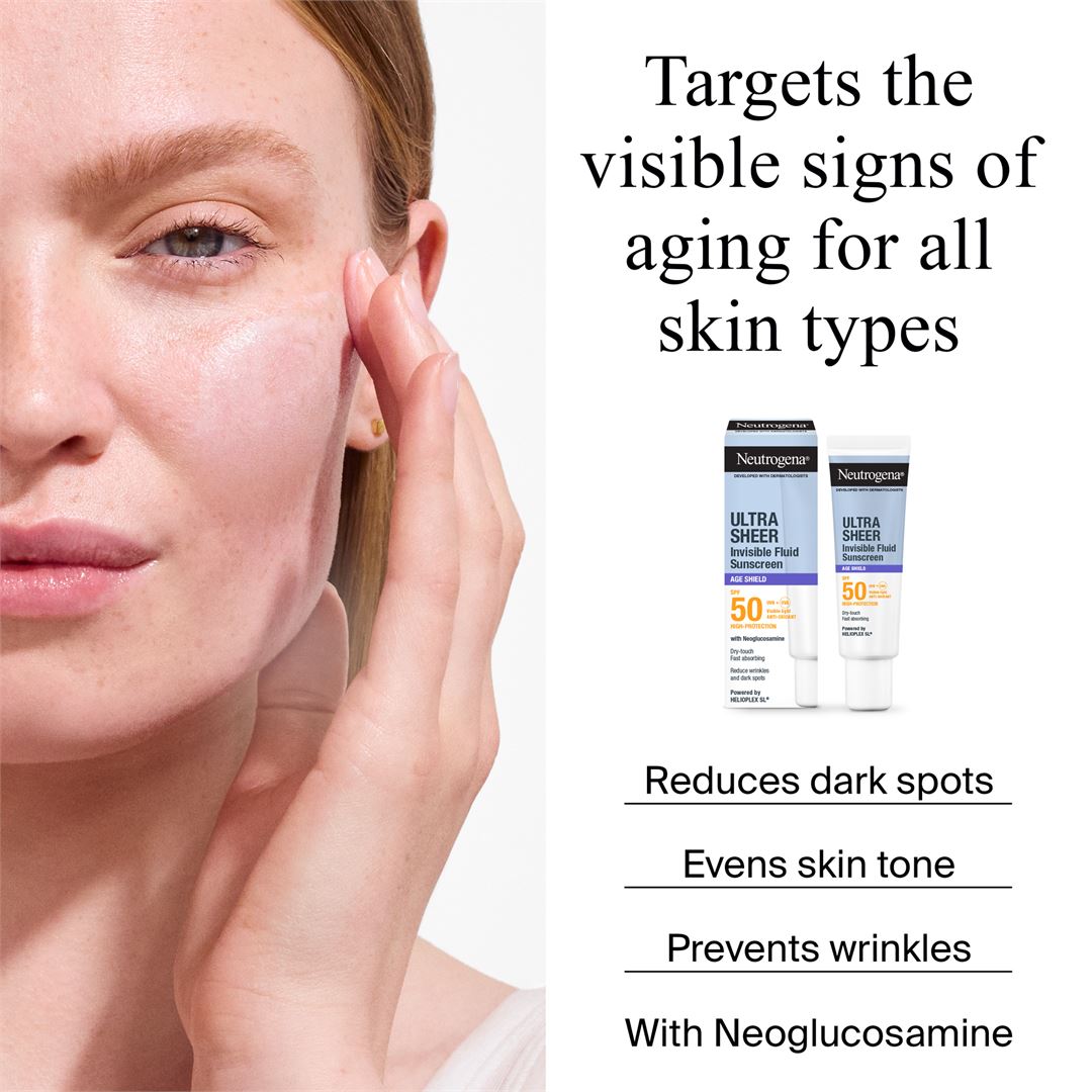 Ultra Sheer Invisible Fluid Sunscreen Age Sheild SPF 50