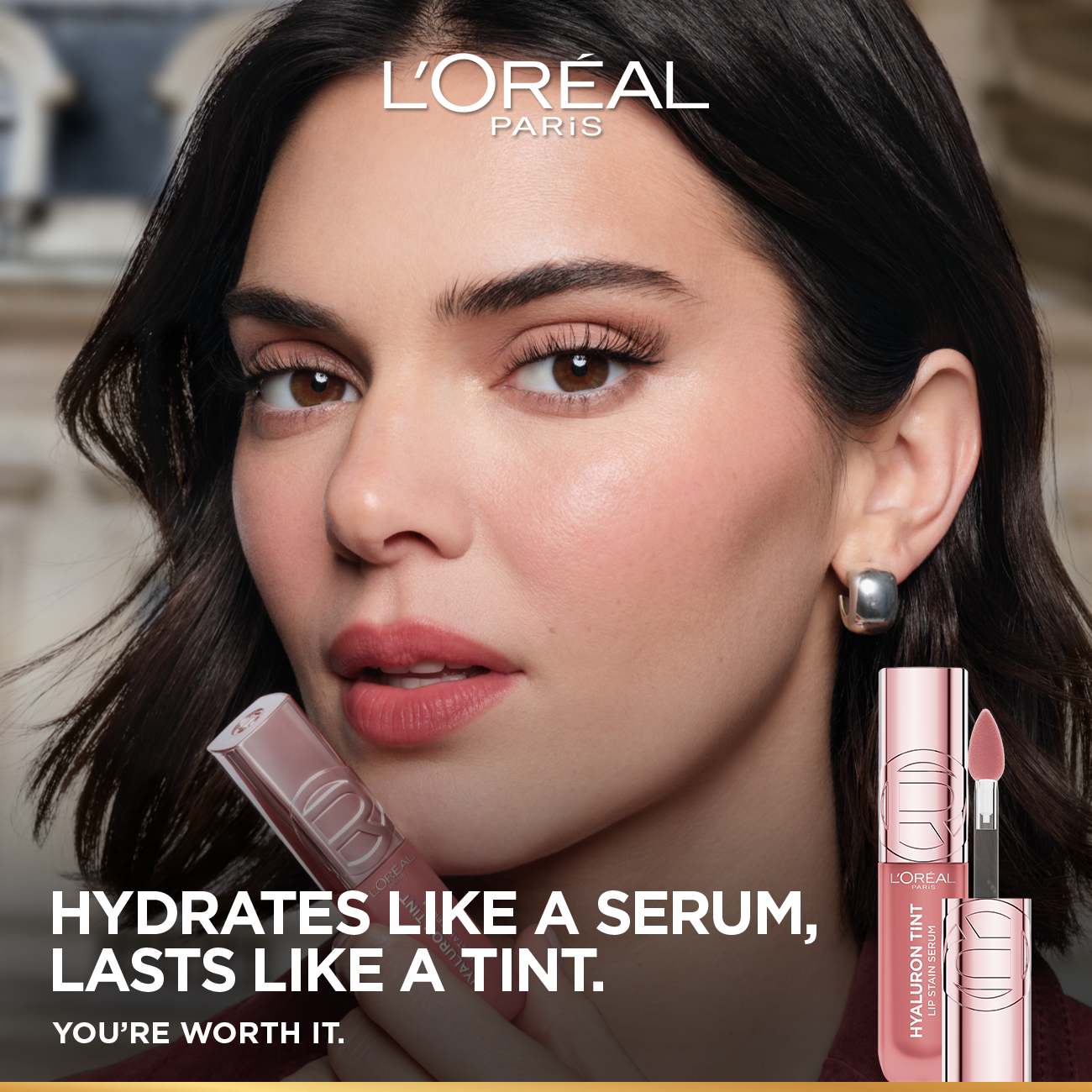 Hyaluron Tint Lip Stain Serum Long Lasting, Hydrating Lip Makeup Infused with Hyaluronic Acid 5ml