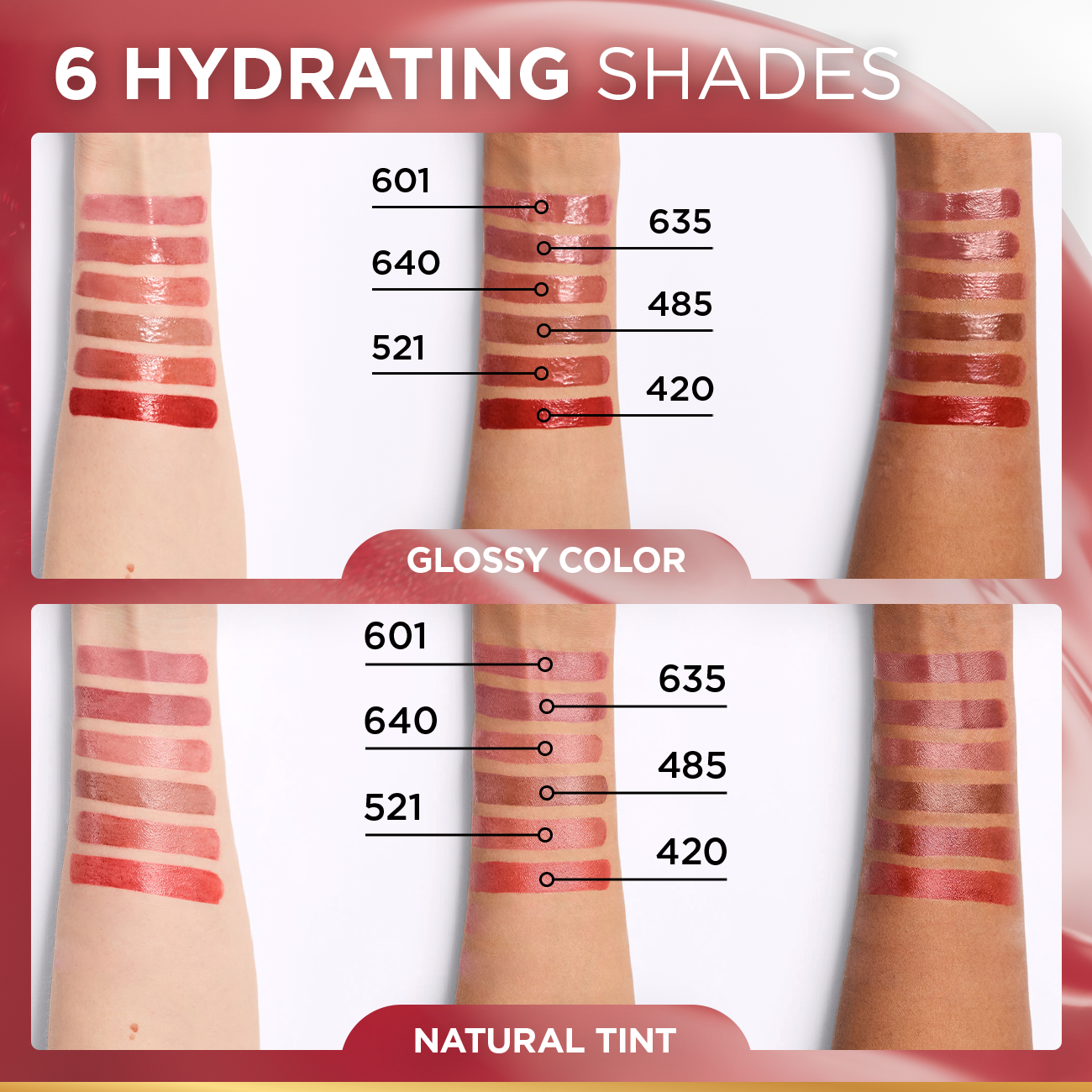 Hyaluron Tint Lip Stain Serum Long Lasting, Hydrating Lip Makeup Infused with Hyaluronic Acid 5ml