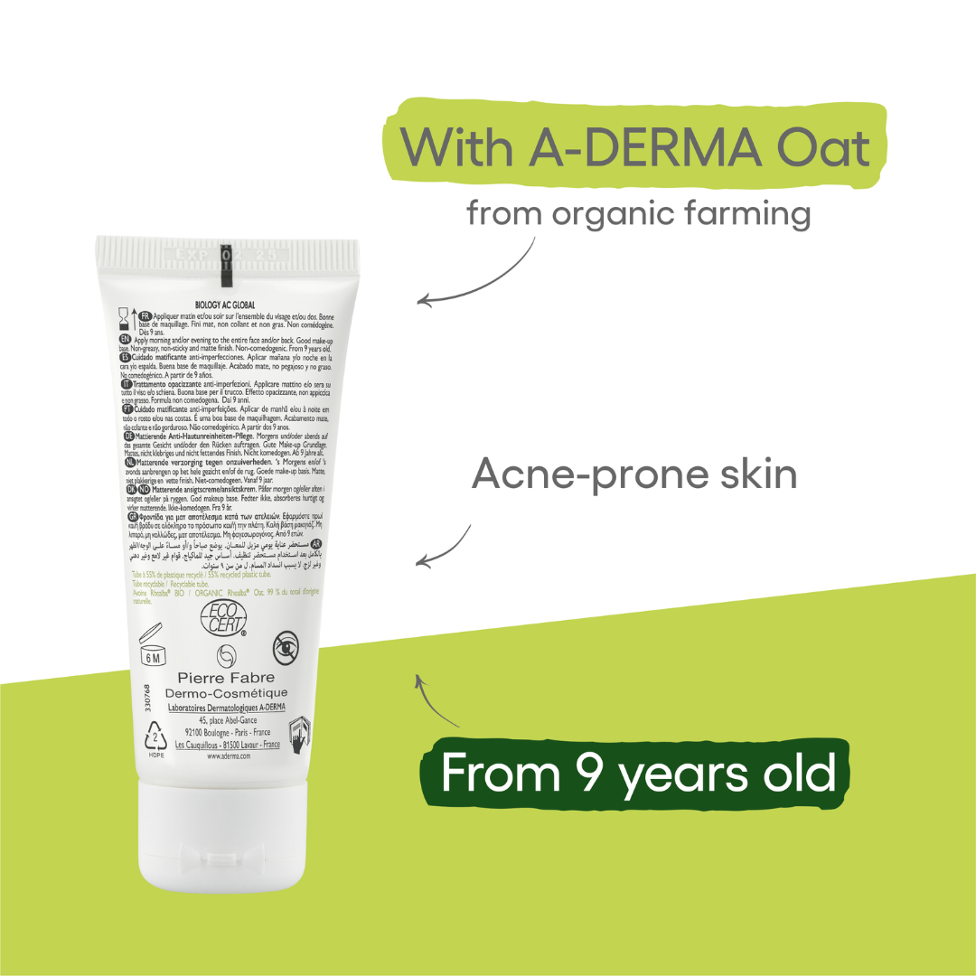 Biology AC Mattifying global anti-blemish treatment + FREE Biology AC Purifying Foaming Gel