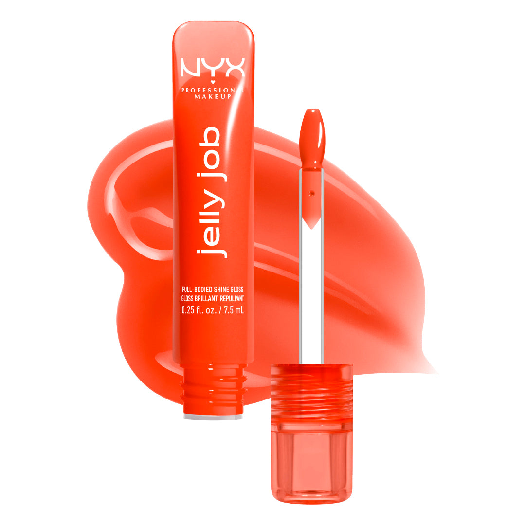 NYX Jelly Job lip gloss with applicator on a white background