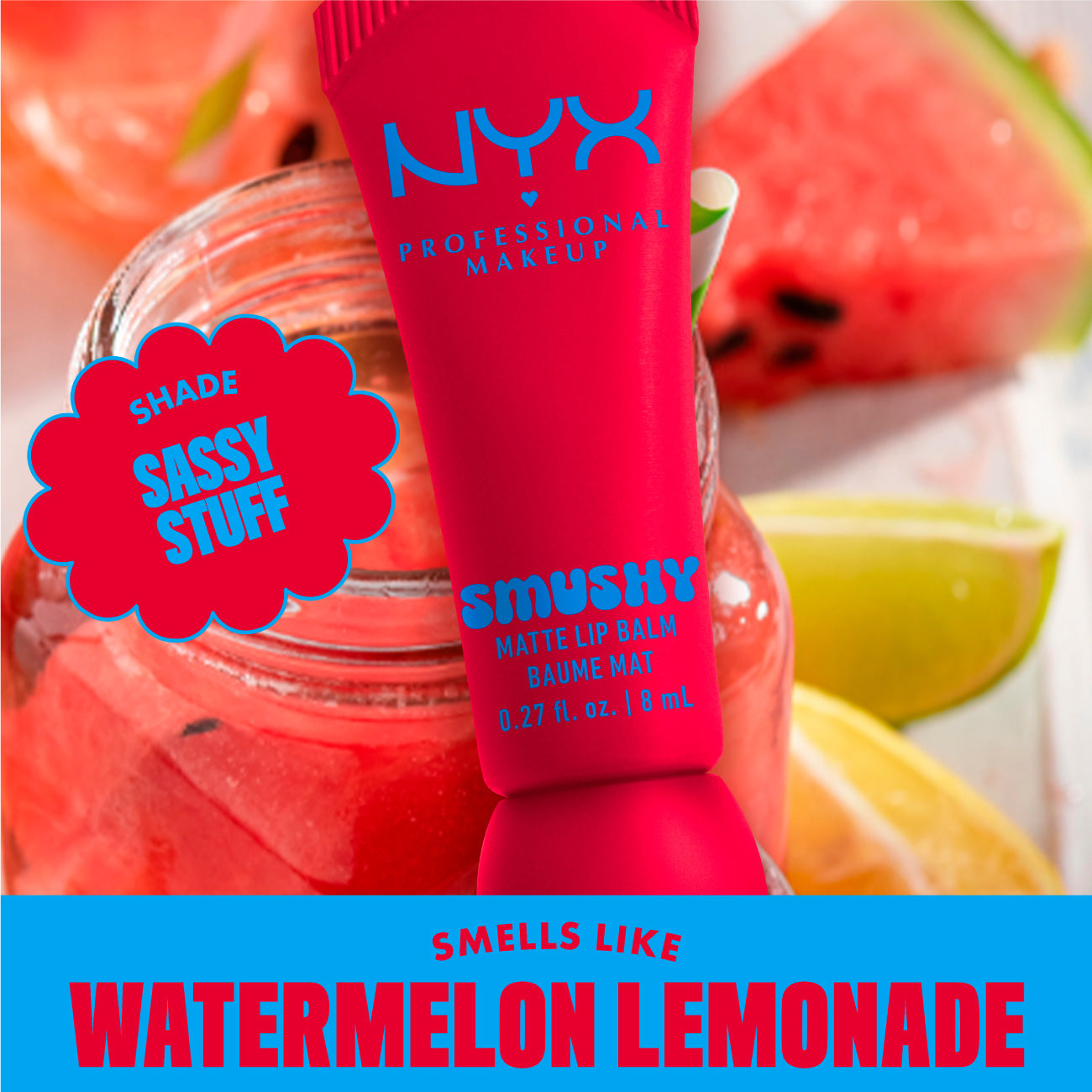 Smushy Matte Lip Balm, Soft Diffused Color, Matte Finish