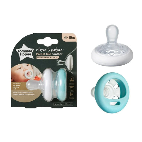 Closer To Nature Breast Like Soother, 6-18m, Pack of 2