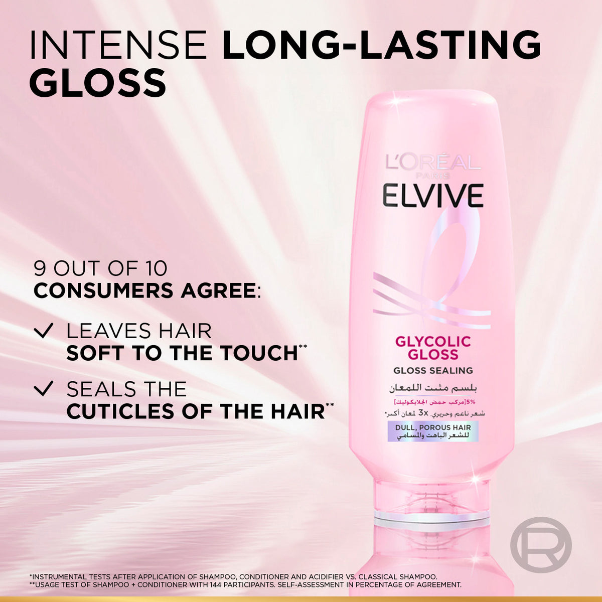 Elvive Glycolic Gloss Conditioner home glossing treatment 5% [Gloss Complex] with Glycolic Acid