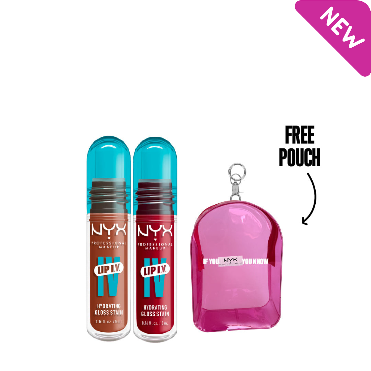 2x Lip IV Hydrating Lip Gloss + FREE Pouch