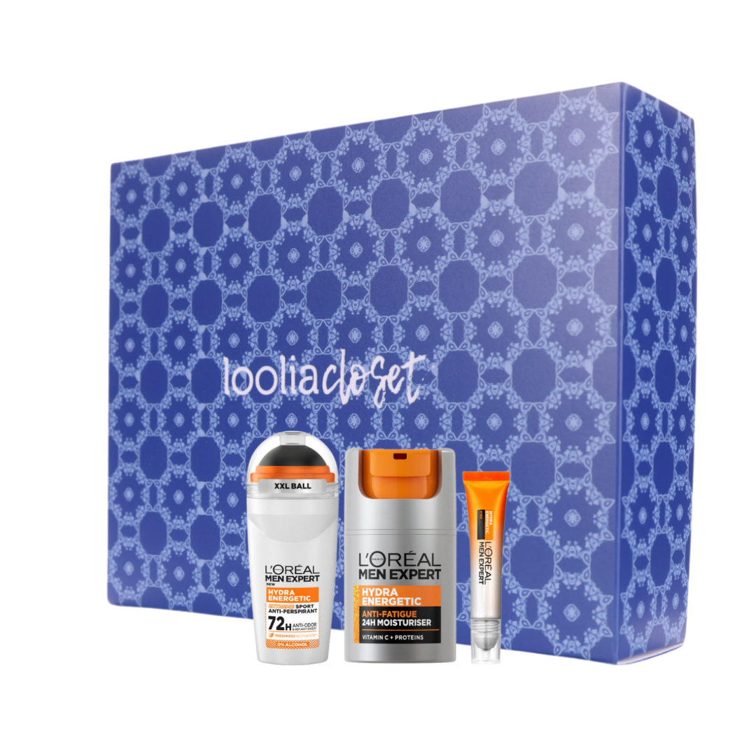 Men Expert Full Hydra Energetic Routine: Roll On + Moisturizer + Eye Serum At 20% OFF