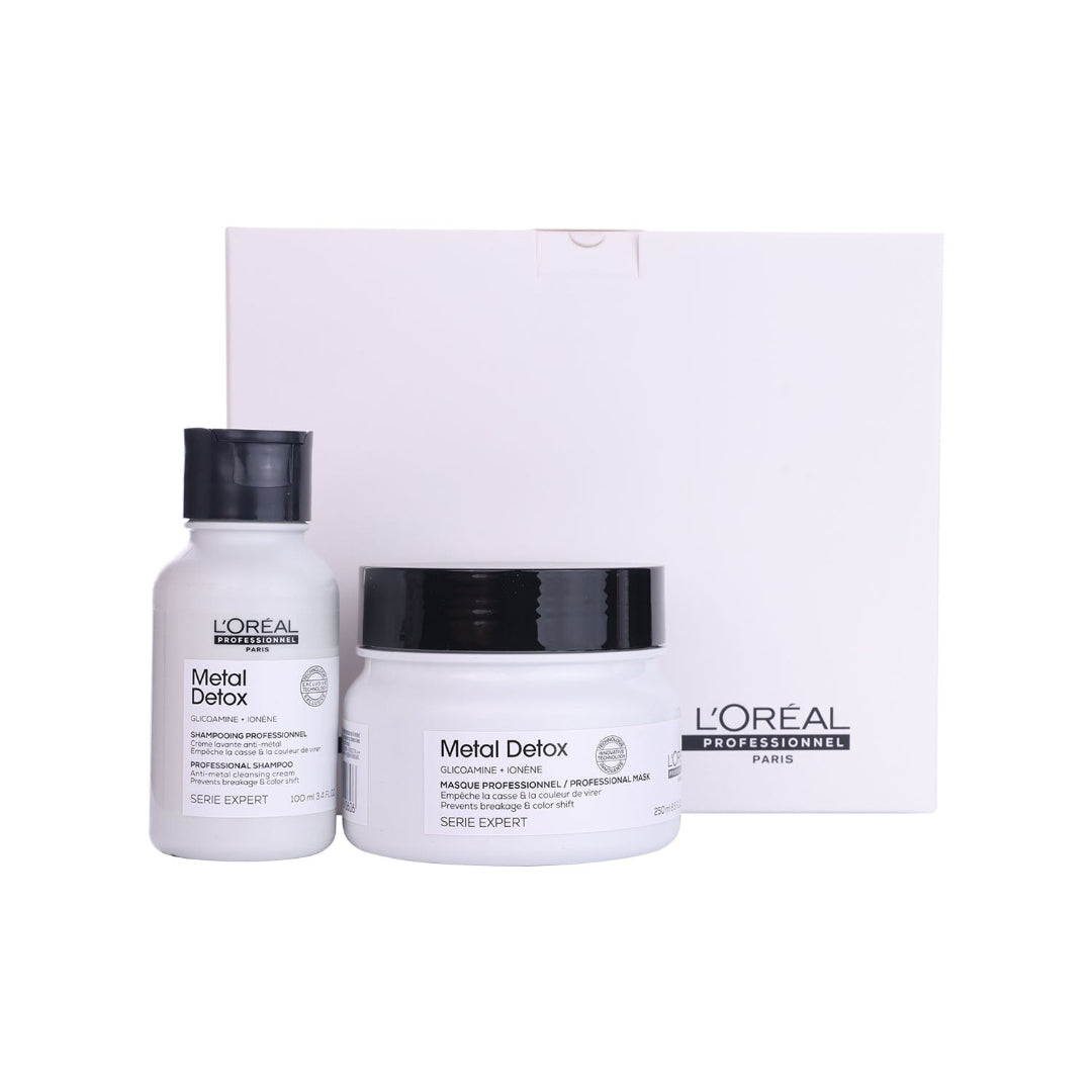 Metal Detox Mask and Travel Size Shampoo copack