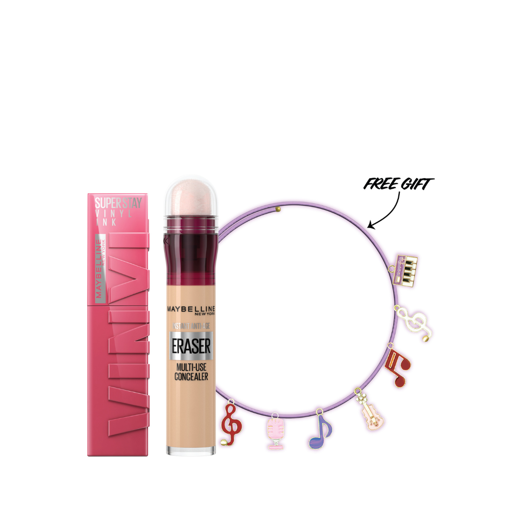 Instant Age Rewind Concealer + Vinyl Ink Lipstick + FREE Necklace At 15% OFF