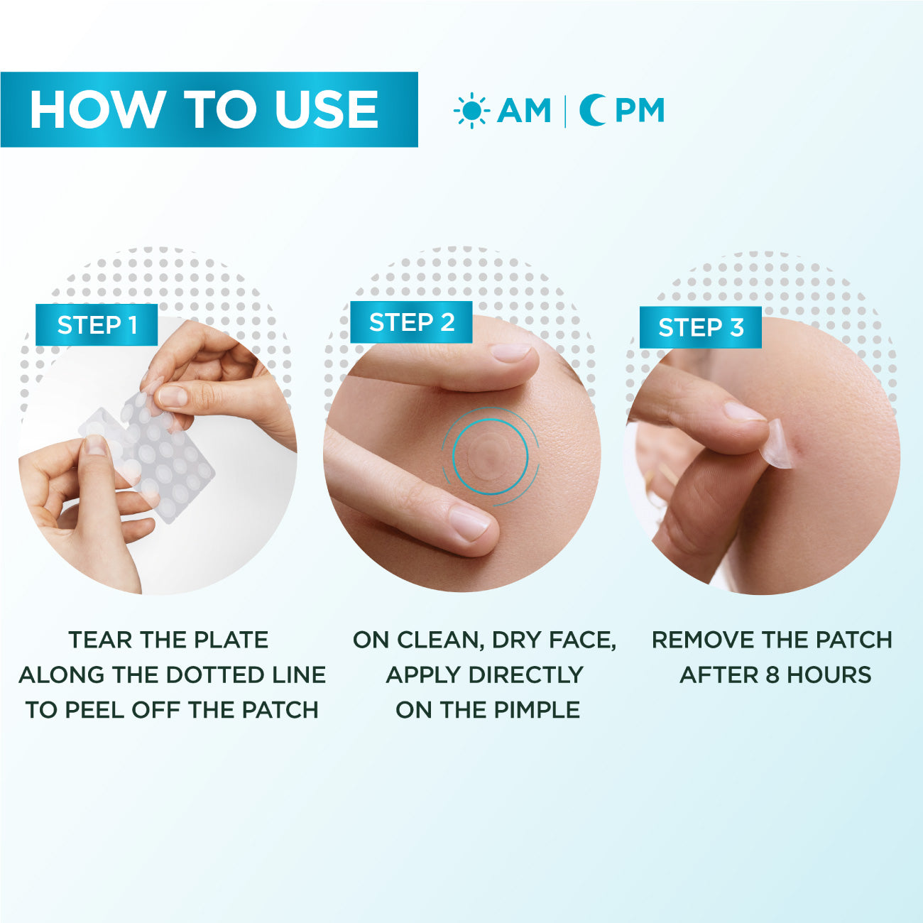 Skin Active Fast Clear Invisible Pimple Patch 8 Hours Hydrocolloid 22patches ​how to use 
