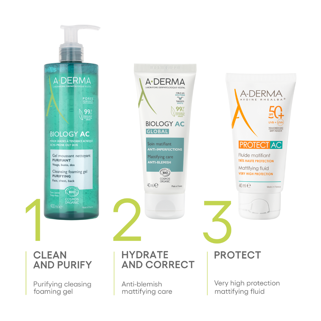 Biology AC Mattifying global anti-blemish treatment + FREE Biology AC Purifying Foaming Gel