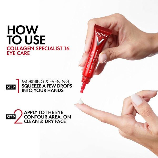 Liftactiv Collagen Specialist Eye Care Cream Anti-Ageing - How to Use