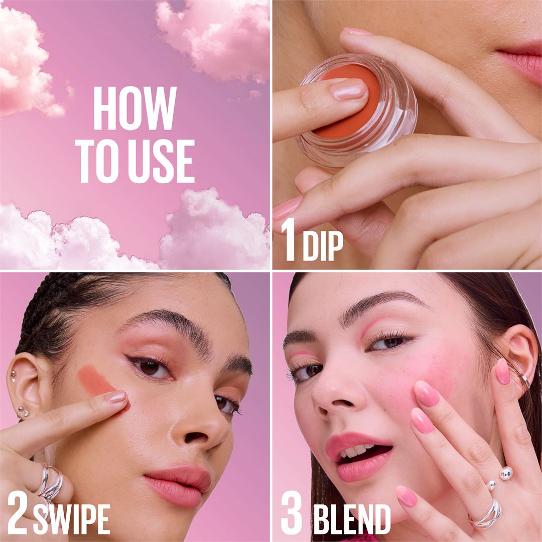 Cloudtopia Blush for Cheeks and Lip Mousse, Ultra-Vivid, Pigmented Formula for Up to 14HR
