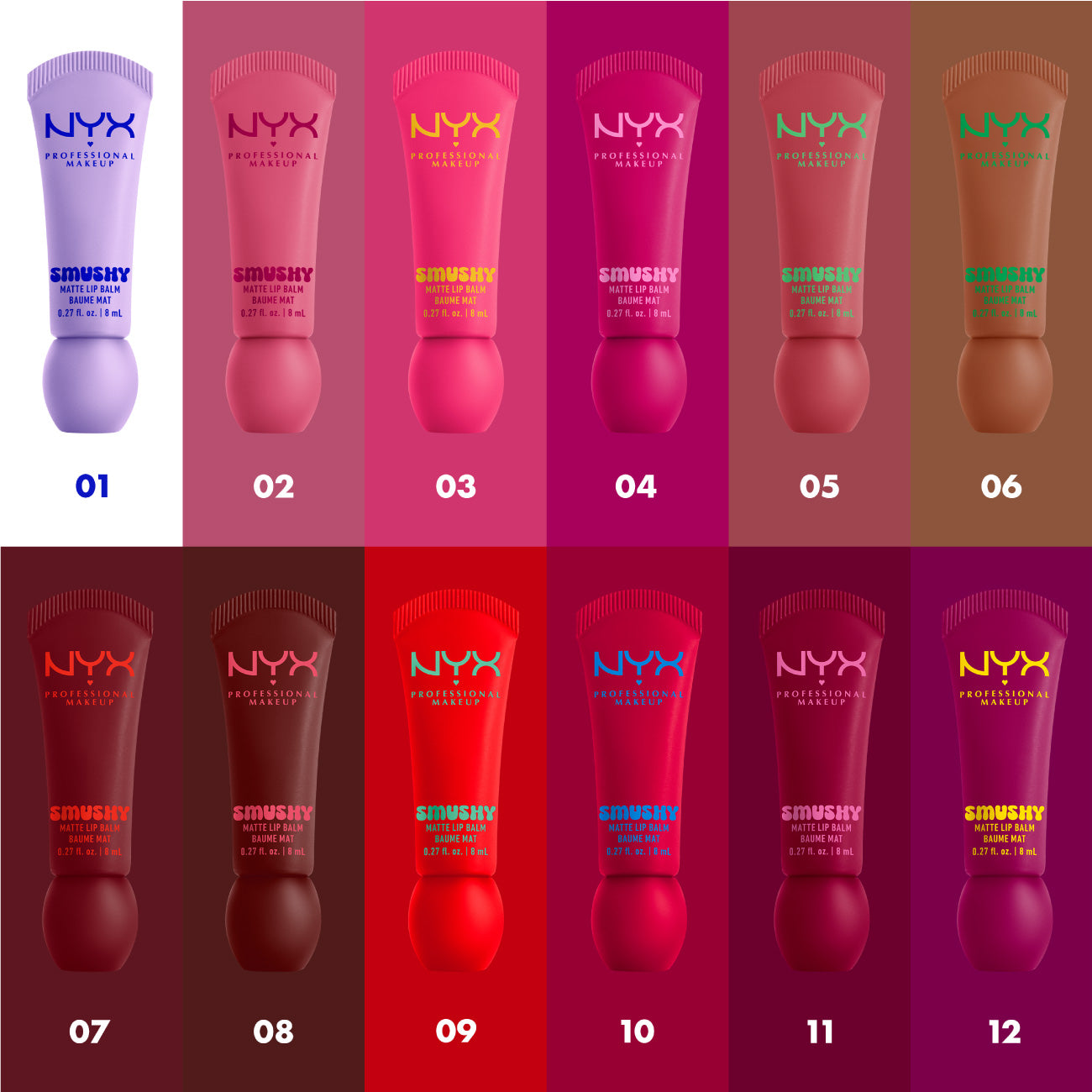 Smushy Matte Lip Balm, Soft Diffused Color, Matte Finish