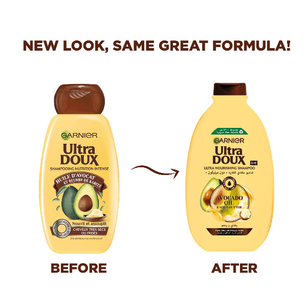 Ultra Doux Avocado & Shea Butter Shampoo - Old VS New
