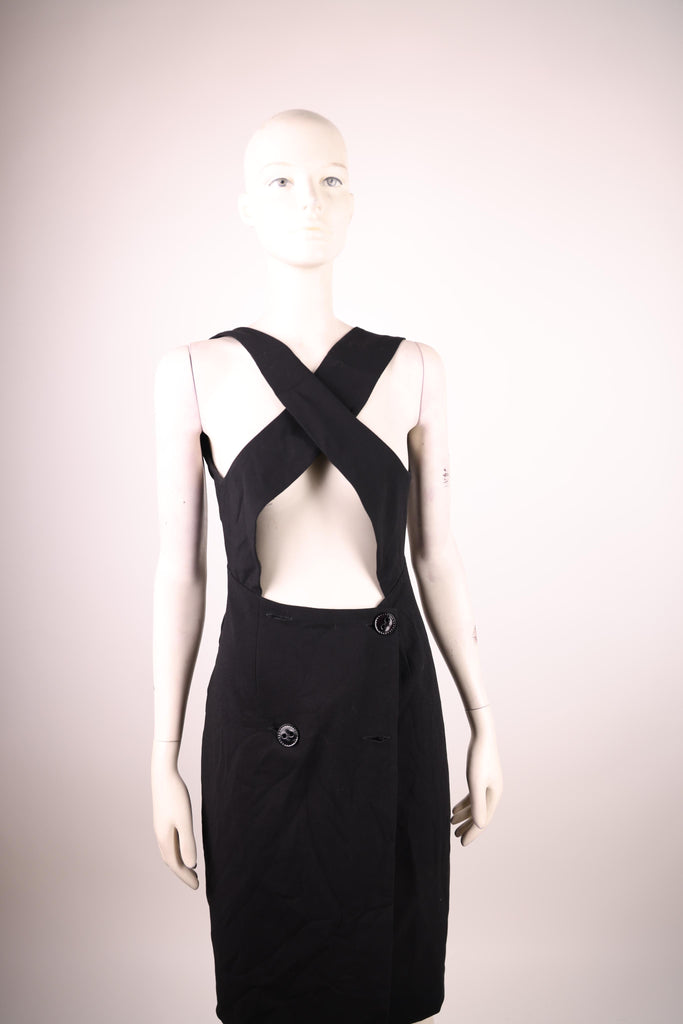 ACCESS Access black dress shape x on the front | Loolia Closet