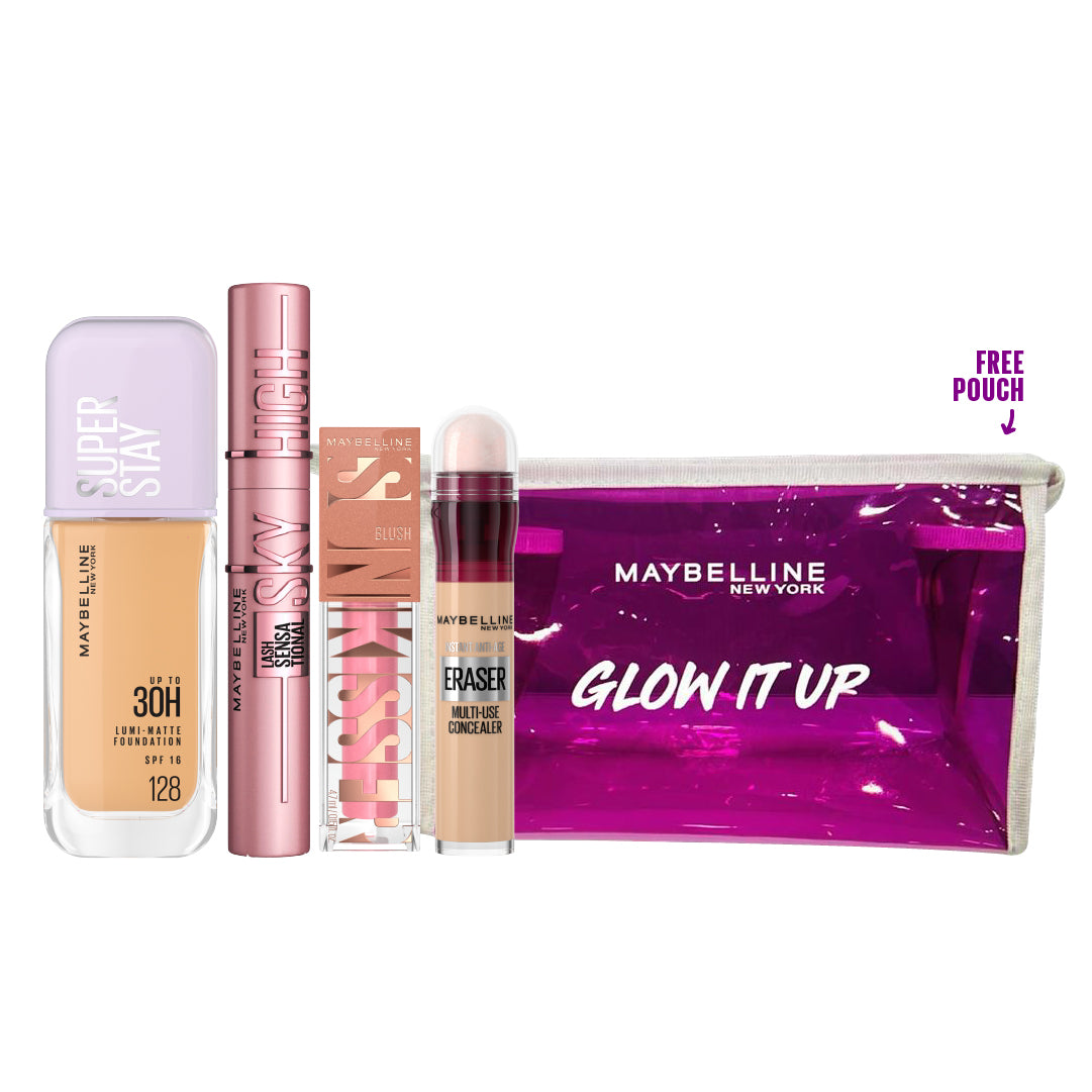 Lumi Matte Foundation + Sky High Mascara + Sunkisser Liquid Blush + Instant Age Rewind Concealer + FREE Pouch At 30% OFF