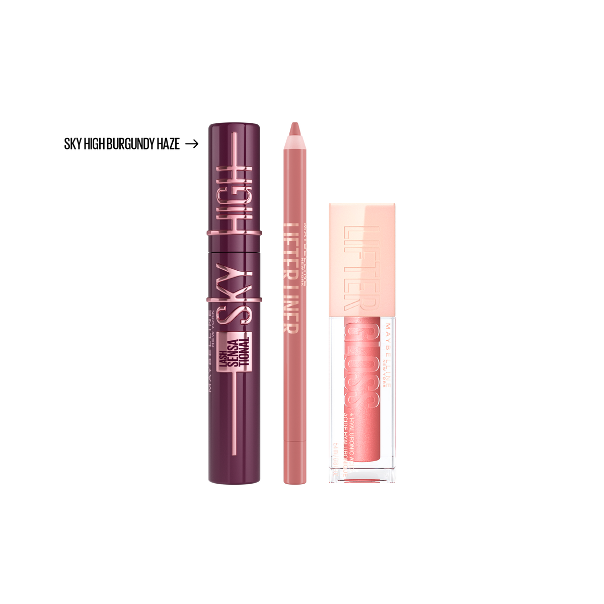 Sky High Mascara Burgundy + Lifter Liner + Lifter Gloss At 20% OFF