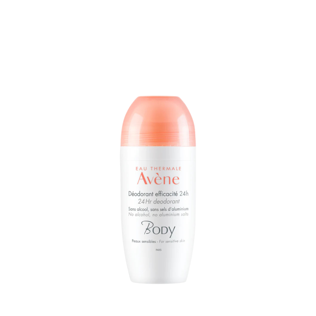 Avène 24H sensitive skin deodorant roll-on 50ml alcohol-free anti-odor protection