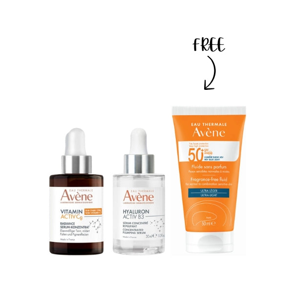 Vitamin Active Serum + Concentrated plumping serum + FREE SPF 50+ Fluid