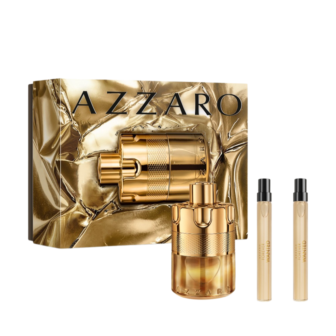 Azzaro Forever Wanted Elixir gift set for men 100ml perfume with two 10ml travel sprays