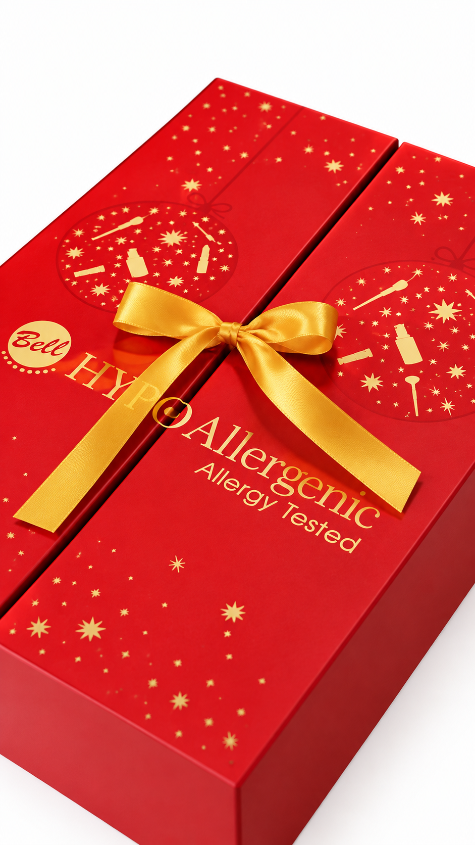 Bell HYPOAllergenic Christmas Advent Calendar 2026 red and gold beauty gift box with 24 numbered compartments
