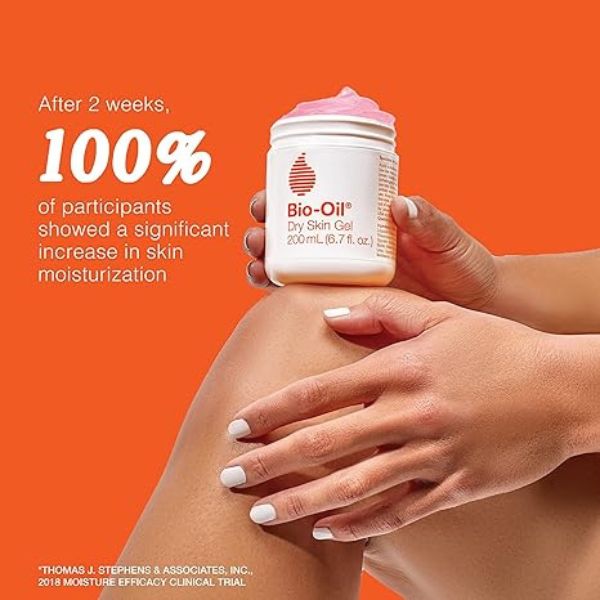 Bio-Oil Dry Skin Gel Customer Survey Results show a significant increase in skin moisturization