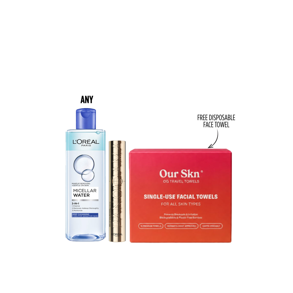 Any Micellar Water + Panorama Mascara Black + FREE Disposable Face Towel At 25% OFF