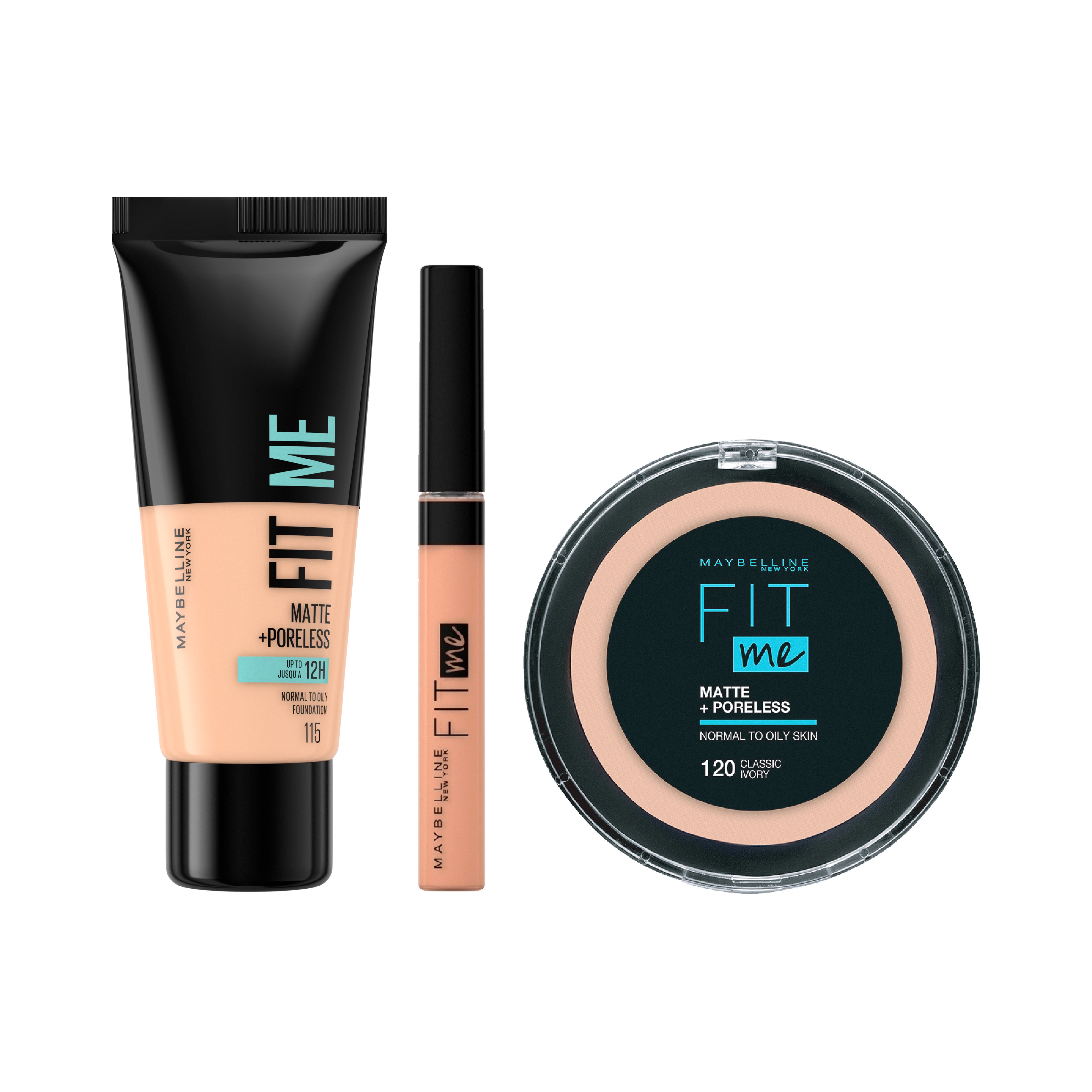 Fit Me  Liquid Foundation + Concealer + Powder At 25% OFF