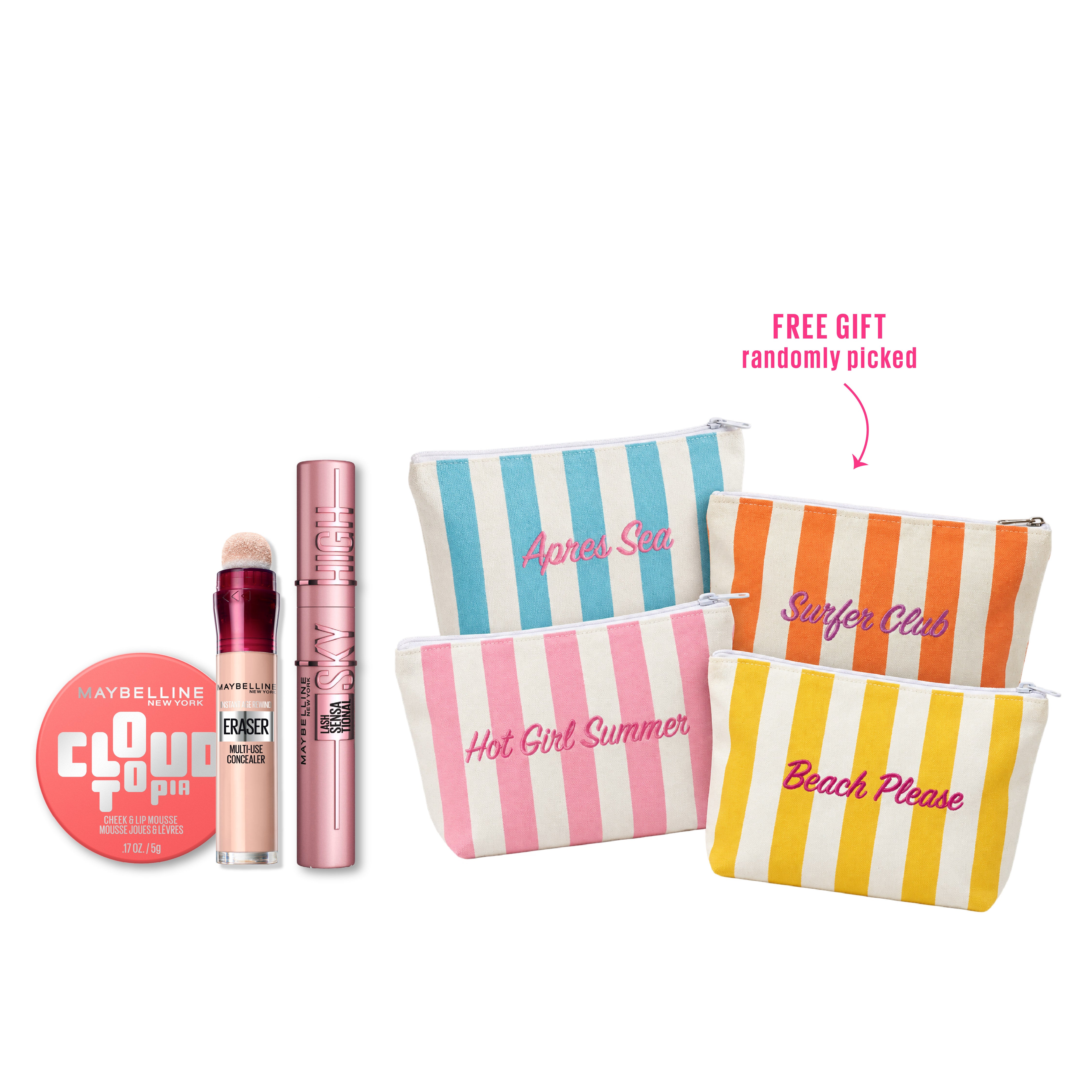 Cloudtopia Blush + Sky High Mascara + Instant Age Rewind Concealer + FREE Pouch