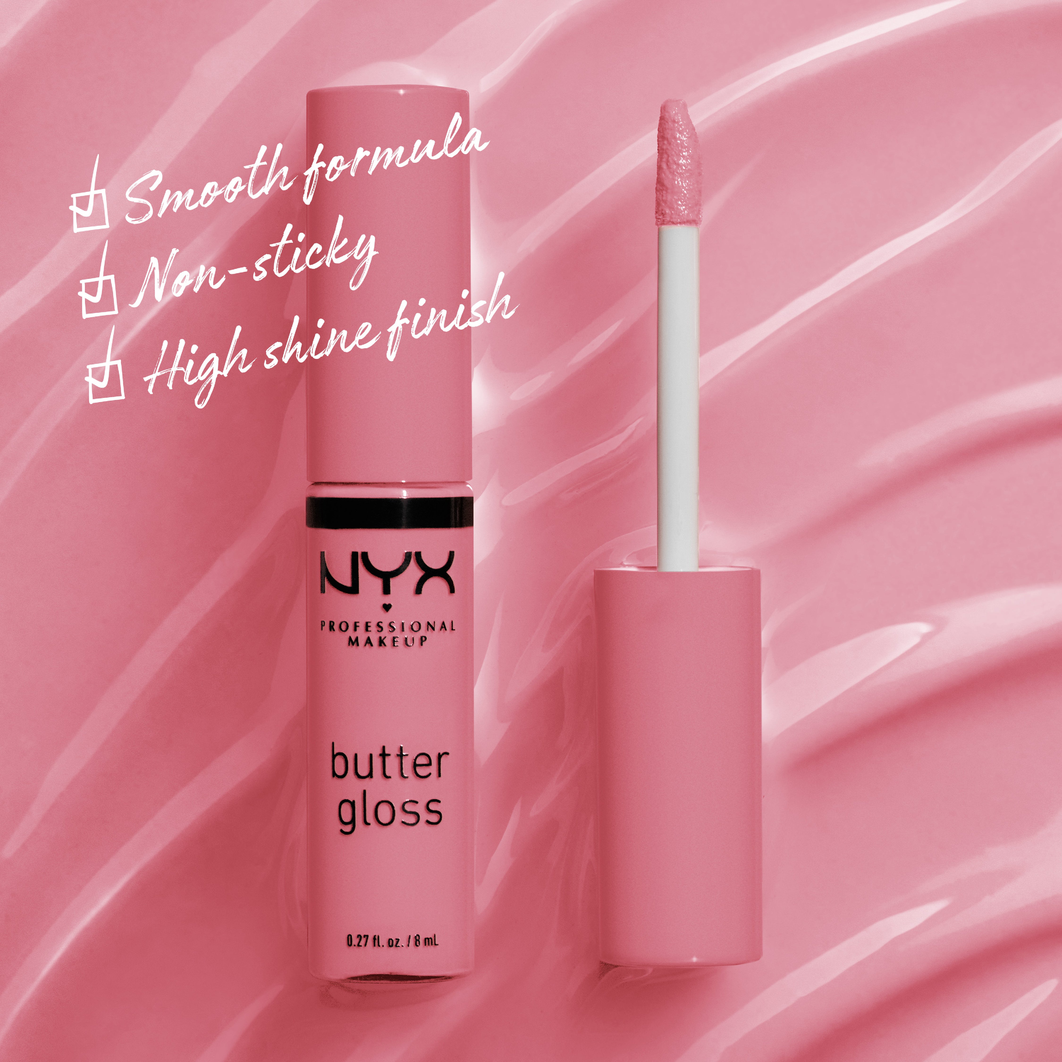 Butter Gloss, Non-Sticky Lip Gloss, Buttery Soft, Silky Smooth And Creamy, Sheer To Medium Coverage
