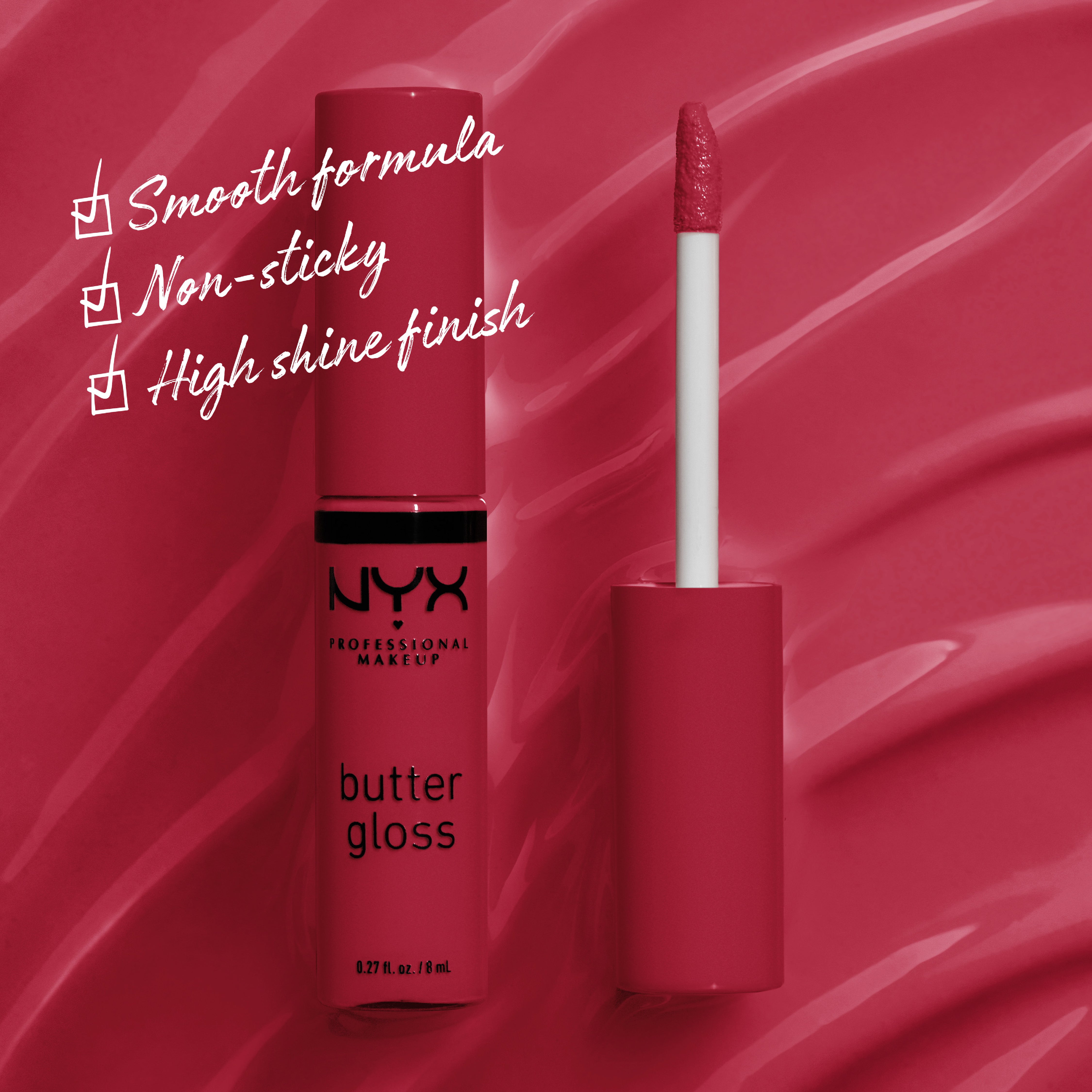 Butter Gloss, Non-Sticky Lip Gloss, Buttery Soft, Silky Smooth And Creamy, Sheer To Medium Coverage