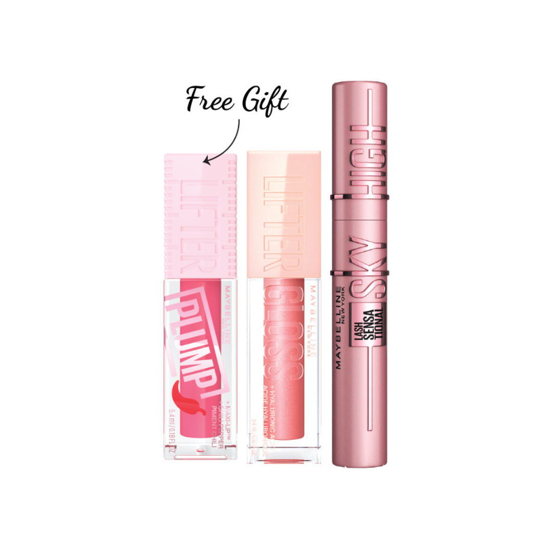 Lash Sensational Sky High Mascara + Lifter Gloss Lip Gloss+ FREE Lifter Plump At 25% OFF