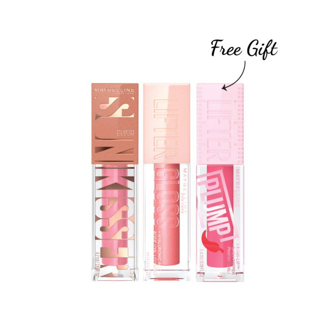 Sunkisser Liquid Blush + Lifter Lip Gloss + FREE Lifter Lip Plump At 15% OFF