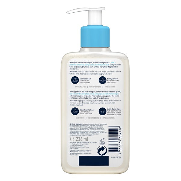 CeraVe - Salicylic Acid Smoothing Cleanser For Normal, Dry And Rough Skin 236ml
