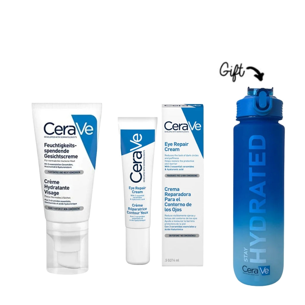 Eye Repair Cream + PM Facial Night Cream + FREE Water Bottle