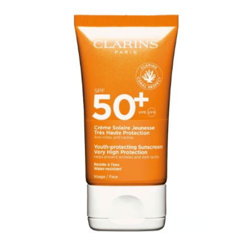 Clarins Crème Solaire Jeunesse Très Haute Protection SPF 50+ | Loolia Closet