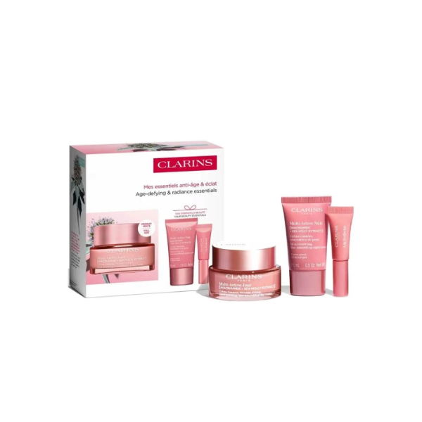 Clarins Multi-Active Jour+ Mini Nuit + Mini Lip Oil